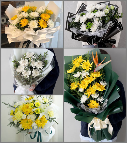 山东青岛平度市店子镇茅草屯村白事花束代送